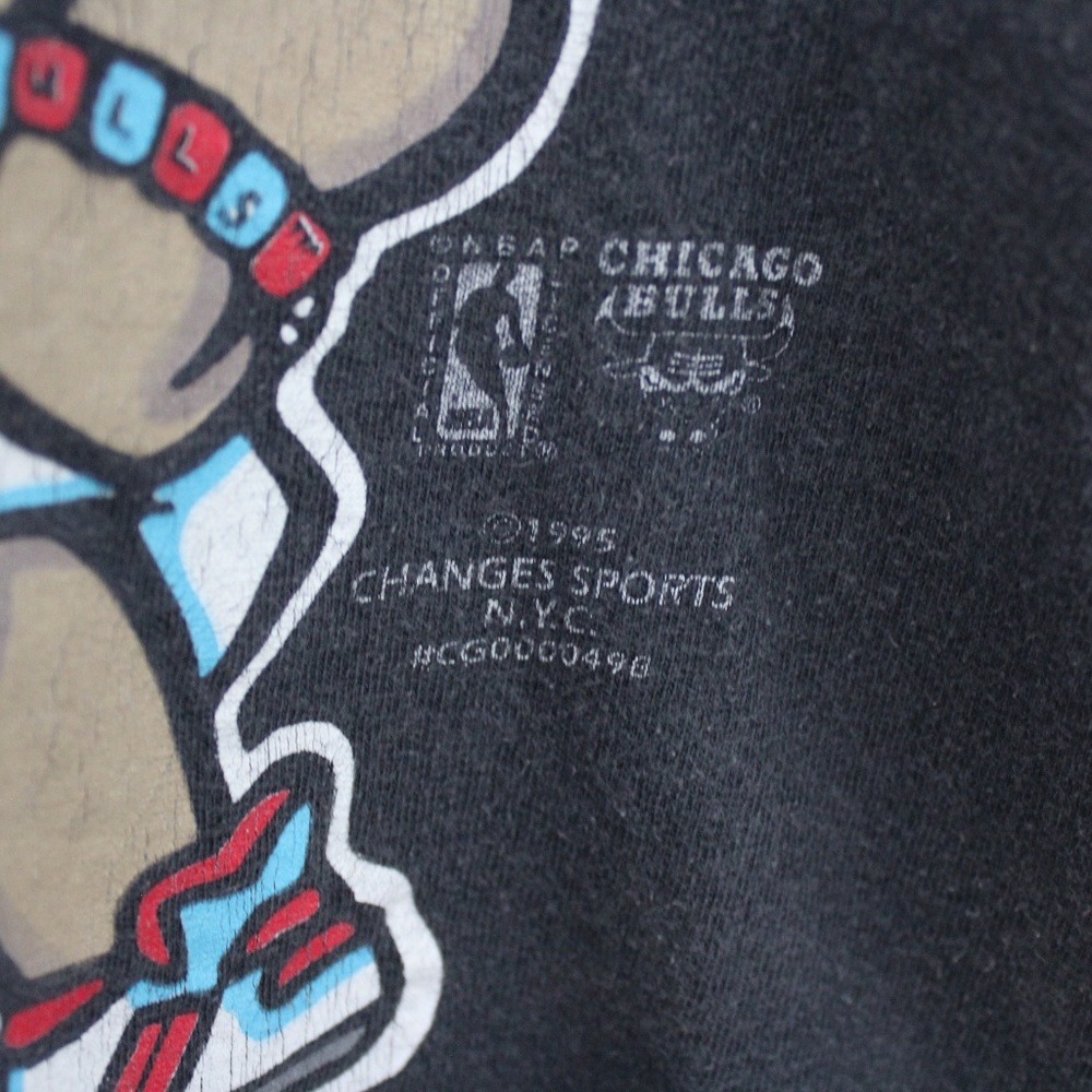 VTG Delta 1995 Chicago Bulls T-Shirt D406 - Picture 3 of 6